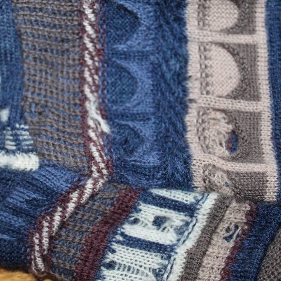 Vintage Jazzbo Coogi Wool New Zealand Sheep Kiwi Button Cardigan Sweater Men's L - Picture 13 of 16